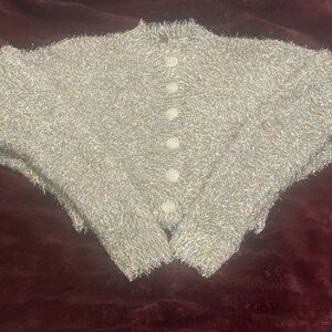 Free People Multicolor Button-Up Cropped Sweater XS Excellent Condition